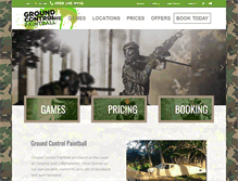 Tablet Screenshot of gcpaintball.co.uk